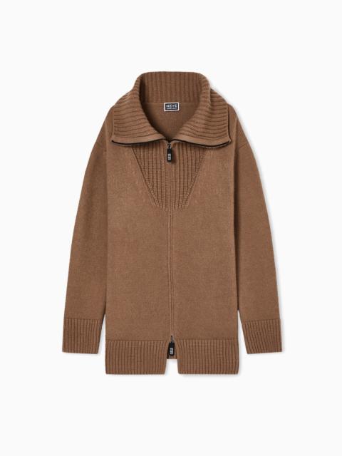GIORGIO ARMANI NEVE OVERSIZED CARDIGAN IN A VIRGIN WOOL AND CASHMERE BLEND