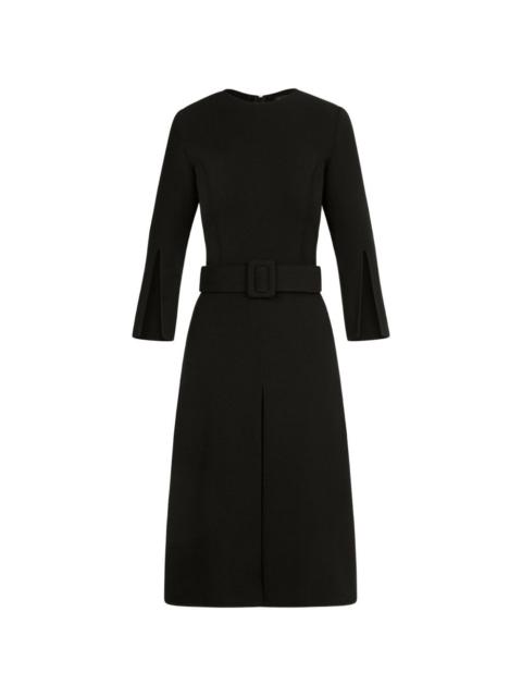 split-sleeve wool-blend dress