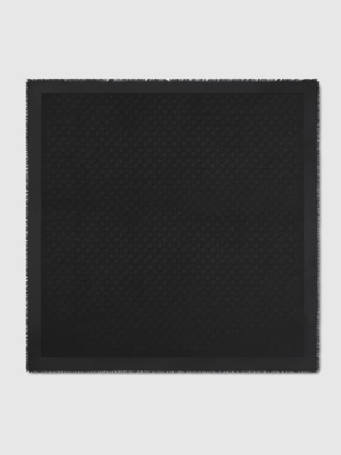 Silk wool Horsebit jacquard shawl