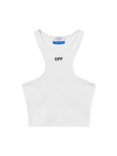 Off Stamp Ribbed Rowing Top