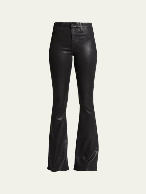 Marty Ultra High-Rise Coated Flare Jeans