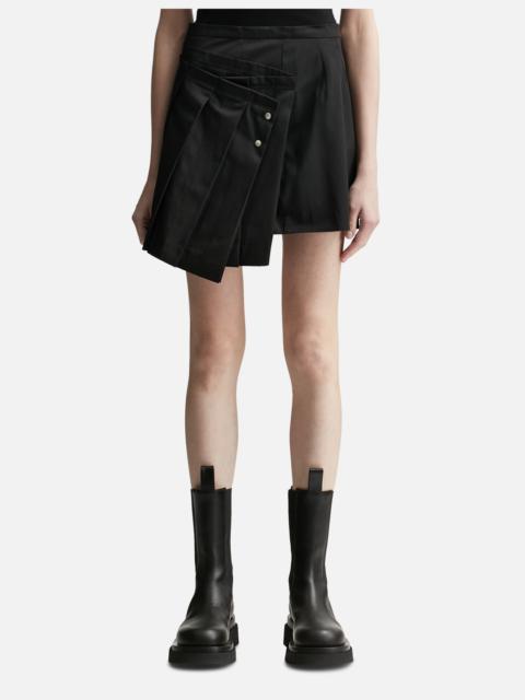 FOLD-DETAIL PLEATS MINI SKIRT