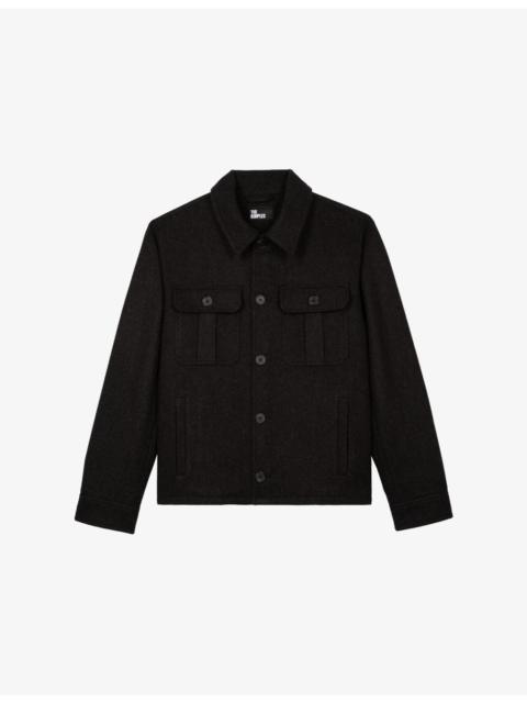 Chest-Pocket Wool-Blend Jacket