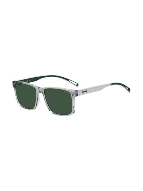 ACETATE SUNGLASSES IN GREEN AND WHITE