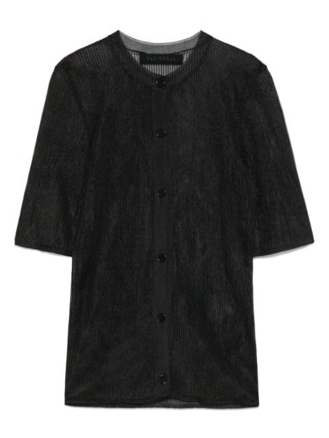 ribbed-knit cardigan