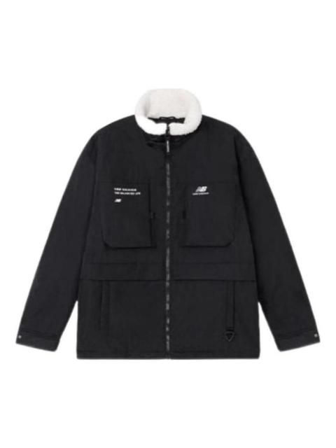 New Balance Logo Warm Jacket 'Black White' 5QC44293-BK