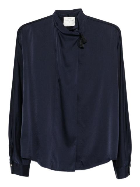 tassel-detailed high-neck blouse