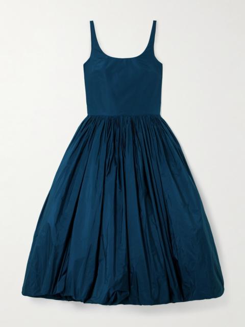 Lettice Gathered Taffeta Midi Dress