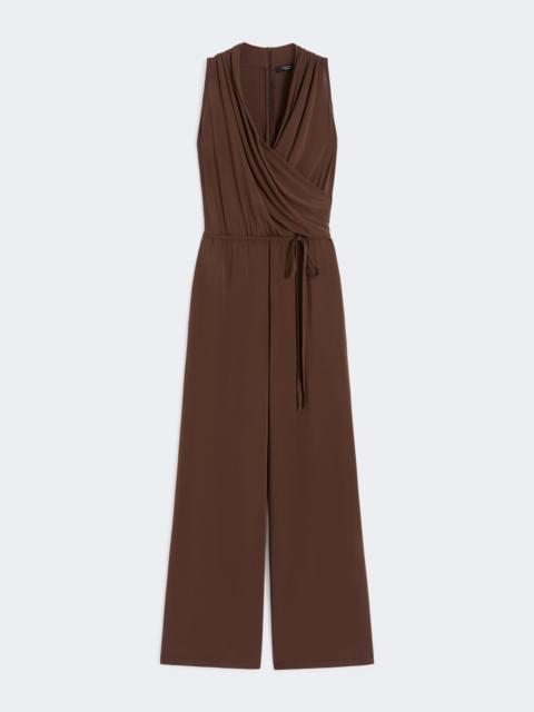 Viscose jersey jumpsuit - CHOCOLATE