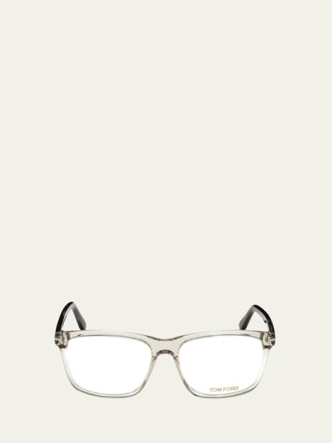 Square Acetate Optical Glasses, Gray