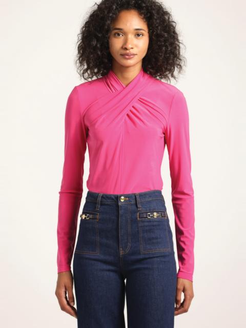 KRINI WRAP LONG SLEEVE JERSEY TOP