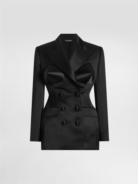 Double-breasted duchess jacket with conical cups