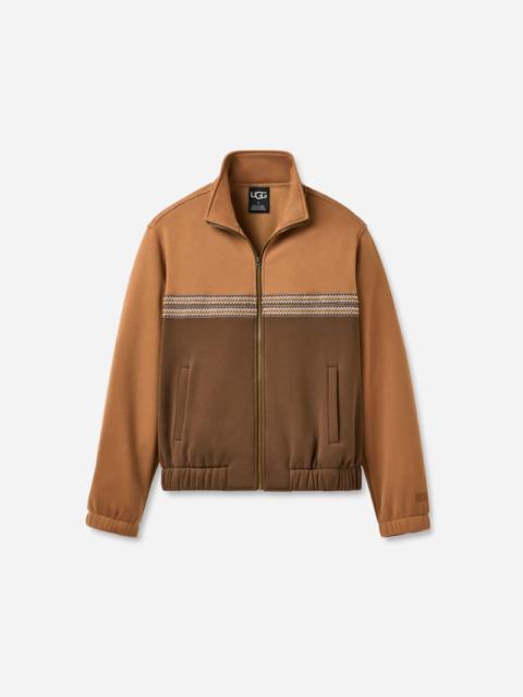 ® Men's Tasman Track Jacket Cotton Blend Tops in Chestnut