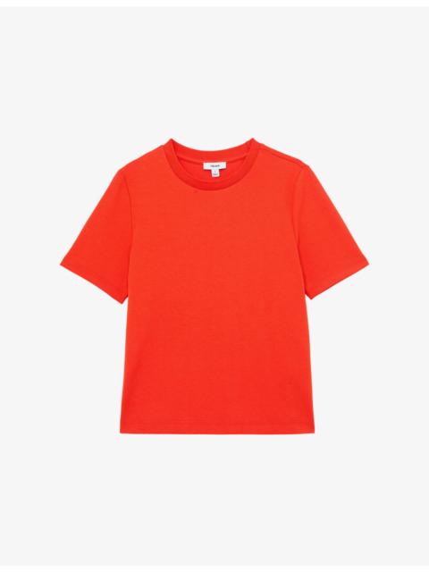 Josie Ribbed Stretch-Cotton T-Shirt