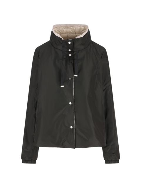 drawstring high-neck jacket
