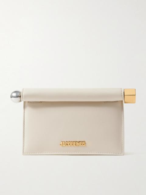 Pochette Small Embellished Leather Clutch