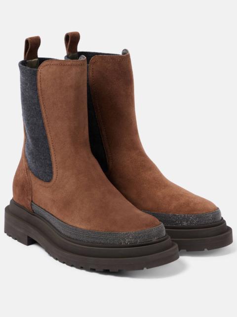 Monili suede Chelsea boots