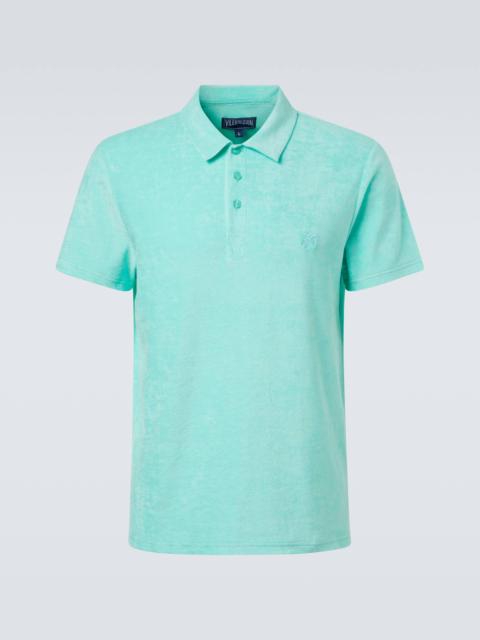 Phoenix cotton-blend terry polo shirt