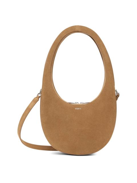 Tan Suede Crossbody Swipe Bag