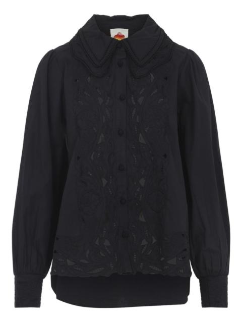 cut-out scalloped blouse