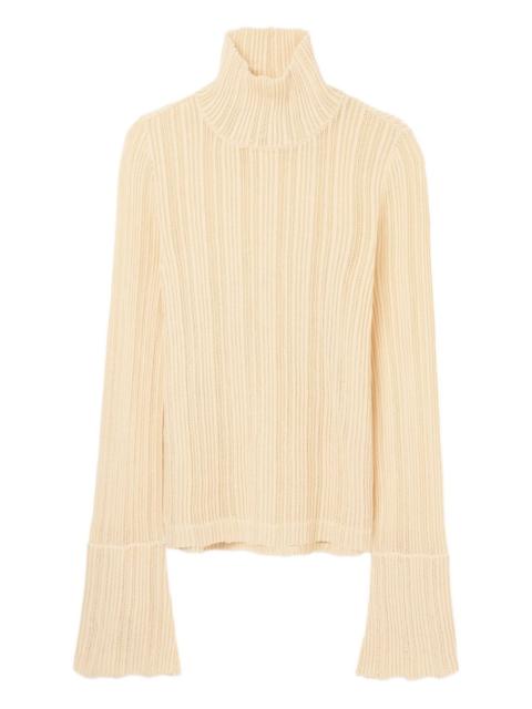 ribbed turtleneck sweater