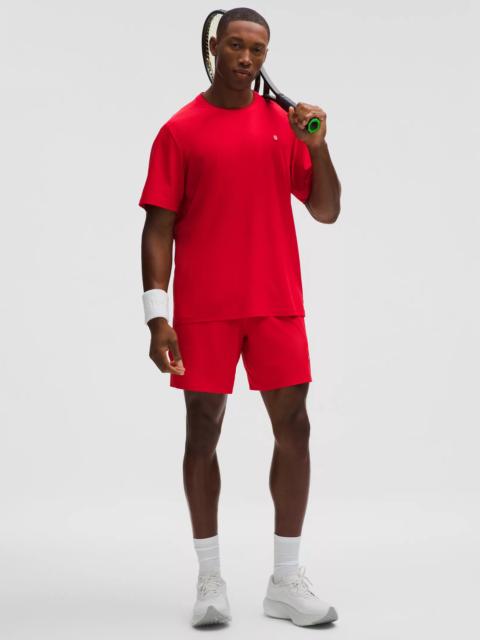 Striped Mesh Tennis Short 7"