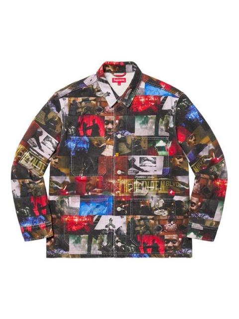 Supreme FW21 Week 1 Nas and DMX Collage Denim Chore Coat SUP-FW21-117