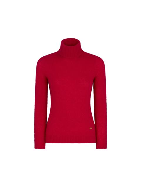 SEAMLESS CASHMERE SILK KNIT TURTLENECK TOP
