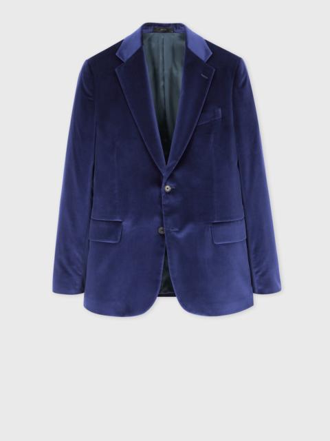 The Brierley - Dark Blue Velvet Blazer