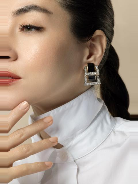 Diamond Black Strap Earrings