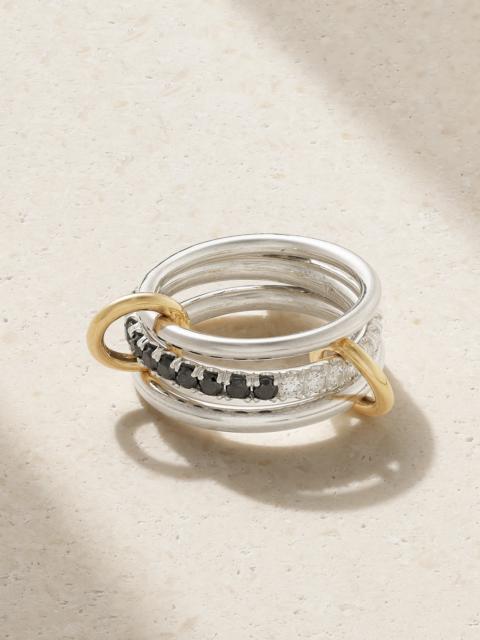 Petunia Eclipse Sterling Silver And 18-karat Gold Diamond Ring
