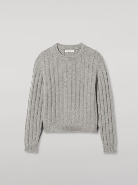Lecht Grey Cashmere Crew Jumper