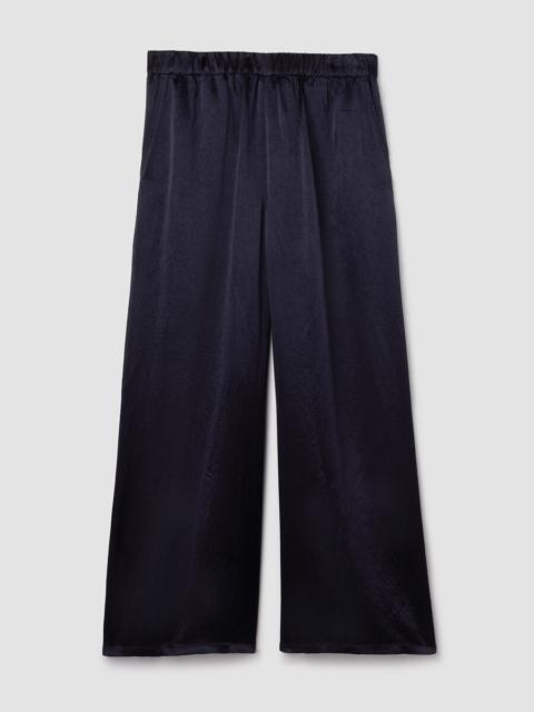Textured Satin Wide-Leg Pant