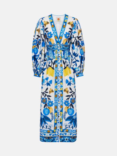 Floral cotton maxi dress