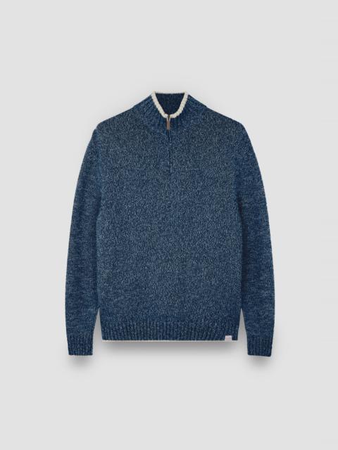 WOOL CASHMERE HALF ZIP SWEATER