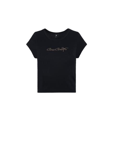 The Crystal Baby Tee Black