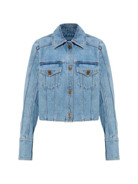 buttoned denim jacket
