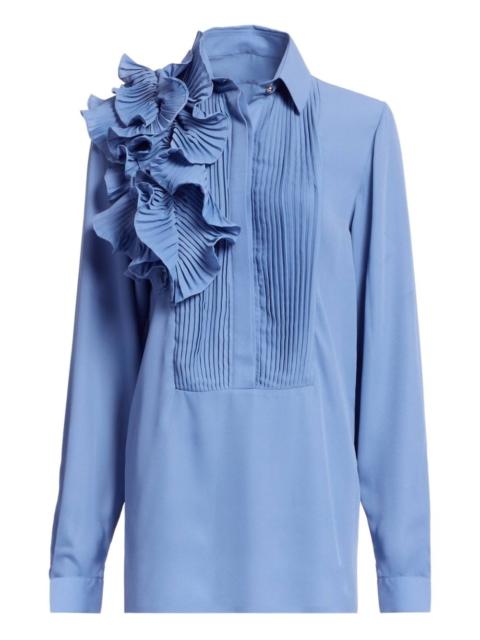 ruffled chiffon shirt