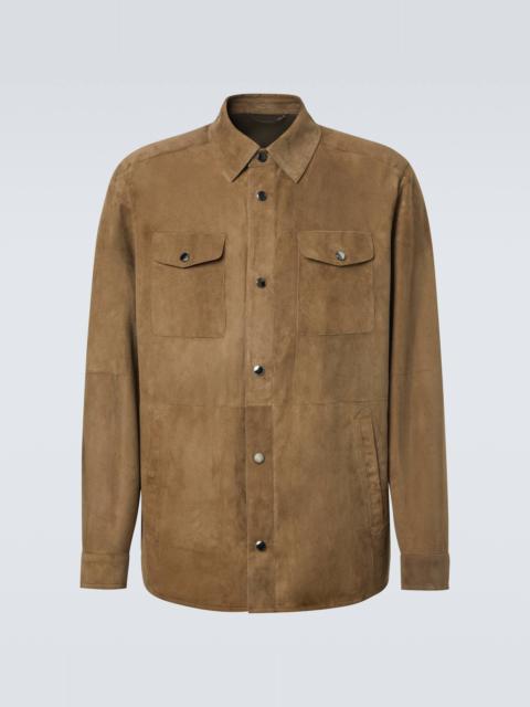 Suede overshirt