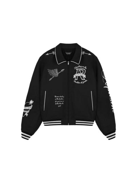 Represent Cherub Wool Varsity Jacket Jet Black