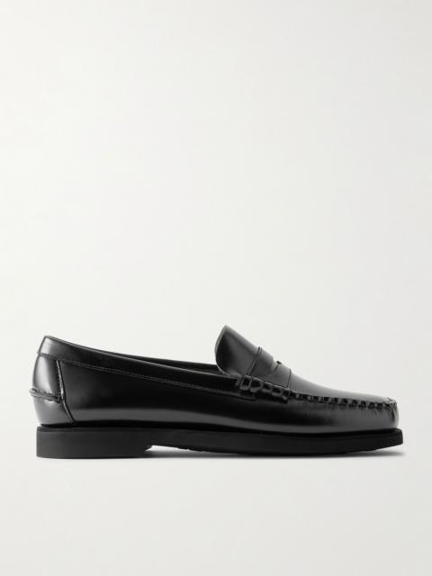 Dan Polaris Leather Penny Loafers Black