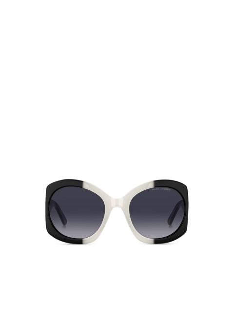 butterfly-frame full-rim sunglasses