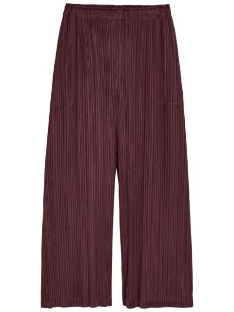 Pleats Please Issey Miyake Pleated Wide-leg Trousers