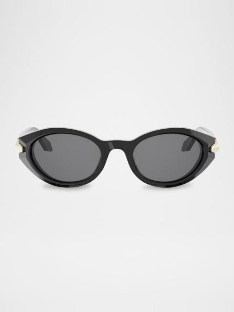 Serpenti Viper Acetate Oval Sunglasses