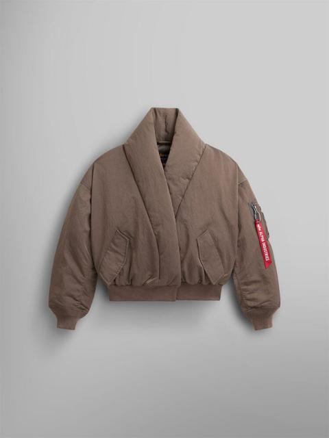 SHAWL COLLAR BOMBER JACKET WOMENS