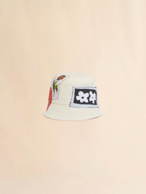 CREAM TAFFETA BUCKET HAT