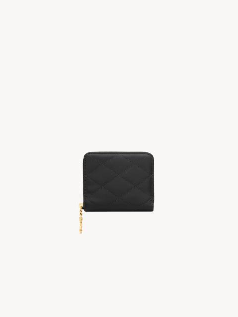 CASSANDRE BIJOU COMPACT WALLET IN GRAIN DE POUDRE LEATHER