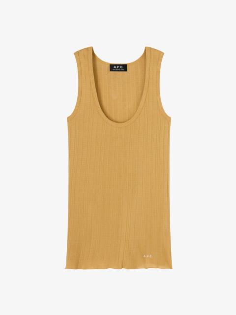 FITTED LISLE THREAD TANK TOP