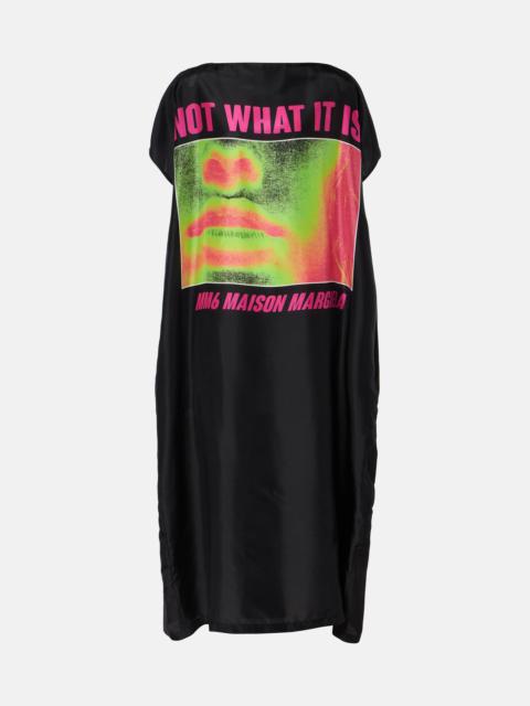 Printed silk maxi dress