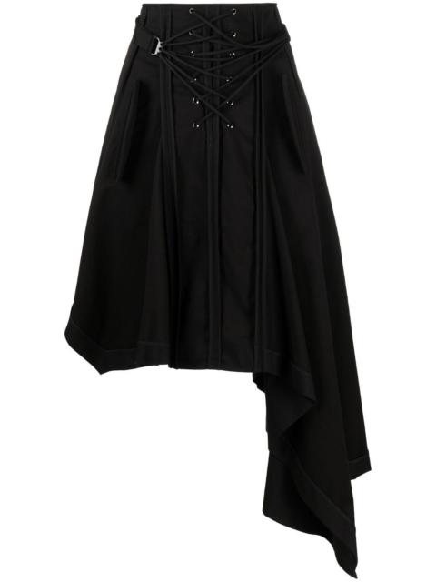 lace-up asymmetric skirt